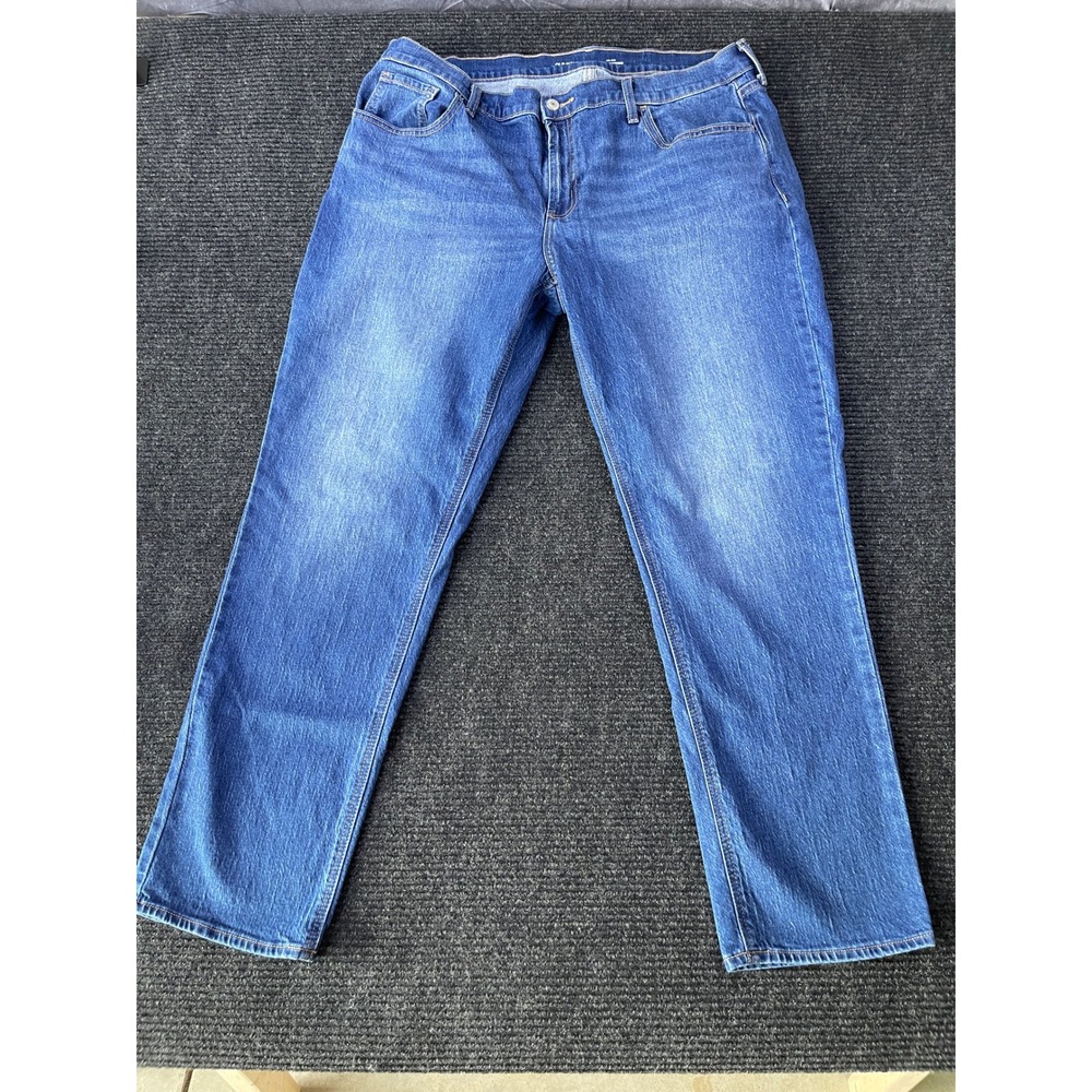 Old Navy Mid-Rise Boyfriend Jeans Medium Wash Blue Denim Straight Leg Womens 20